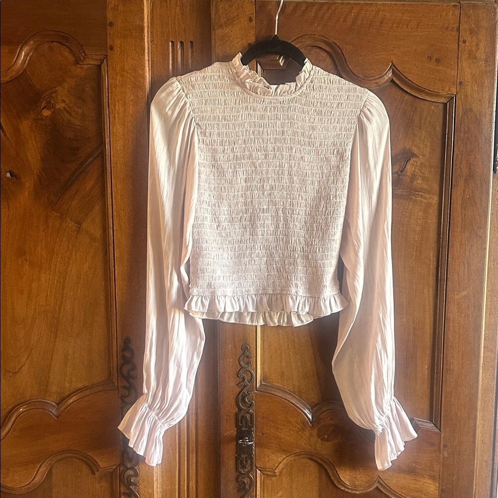 DO+BE Light Pink Ruffled Blouse